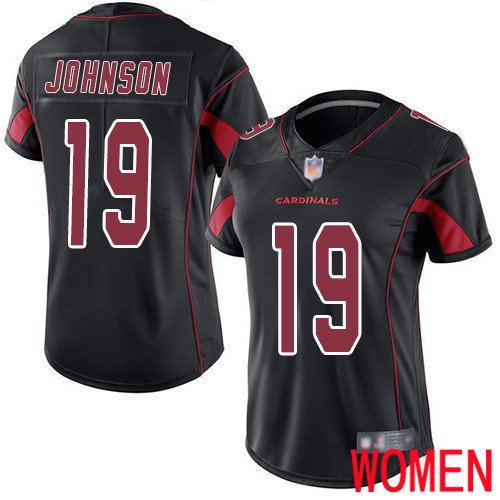 Arizona Cardinals Limited Black Women KeeSean Johnson Jersey NFL Football #19 Rush Vapor Untouchable->women nfl jersey->Women Jersey